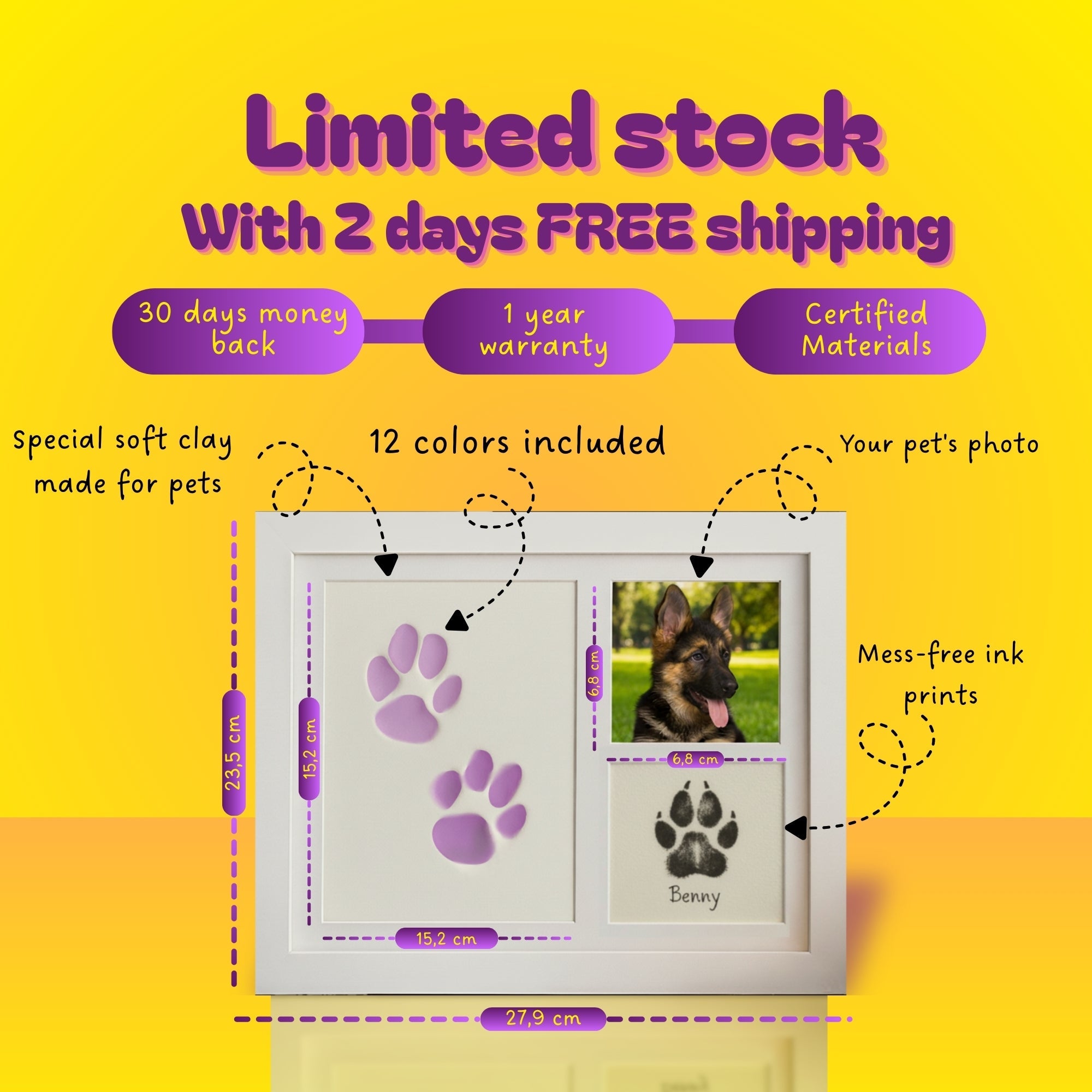 Pet Paw Print Kit  | Regular or Deluxe kit